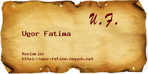 Ugor Fatima névjegykártya
